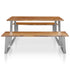 Rustika Rowe -  3 Piece Dining Set Solid Acacia Wood Brown